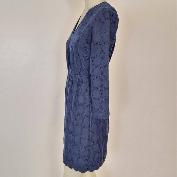 J. Crew Eyelet Circle Green Dress H8471 - Picture 7 of 10